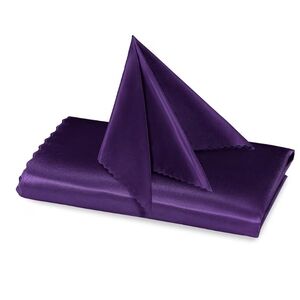 50 Of Elegant Purple Satin Napkins